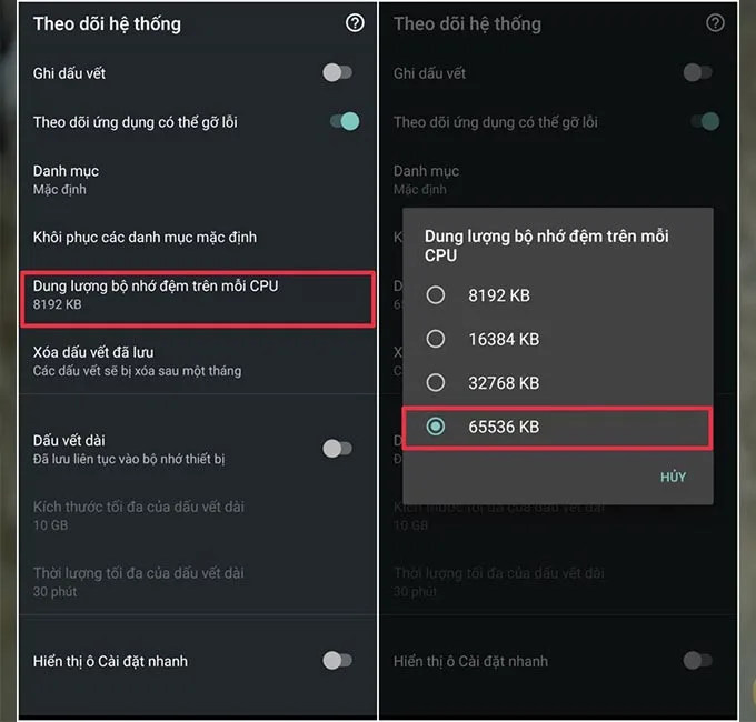Tăng bộ nhớ đệm cho điện thoại Xiaomi