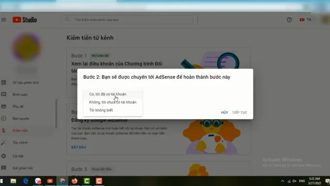 Lựa chọn phù hợp với tài khoản AdSense