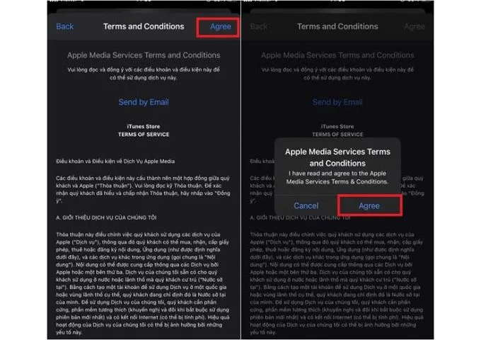 Bước 5 chuyển vùng từ Trung Quốc về App Store Việt Nam