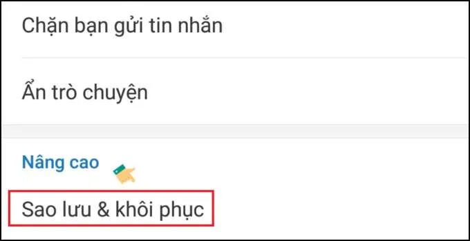 Cách sao lưu tin nhắn Zalo trên điện thoại android