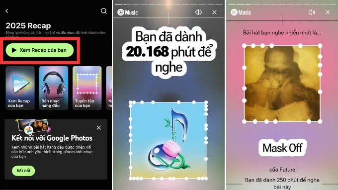 Cách xem Youtube Music Recap 2025 trên điện thoại