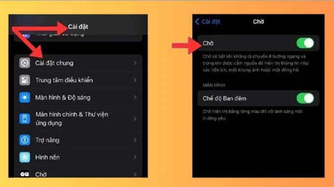 cách bật chế độ chờ standby