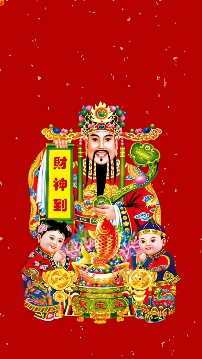 Hình nền thần tài may mắn, thu hút tài lộc