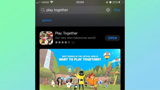 Bước 3 tải Play Together trên điện thoại iOS
