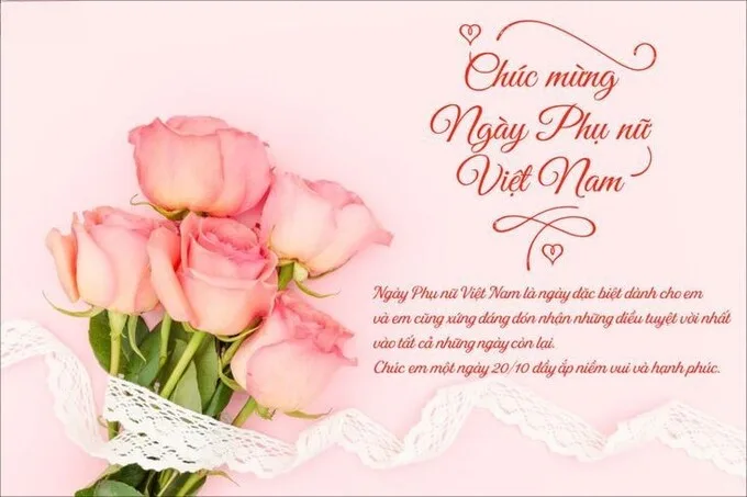Mẫu thiệp chúc mừng 20/10 tặng vợ