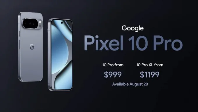 Giá bán và tùy chọn màu sắc Google Pixel 10 Pro