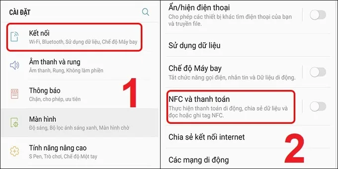 Kiểm tra điện thoại có NFC hay không