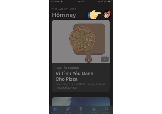 Bước 2 chuyển vùng trực tiếp trên App Store