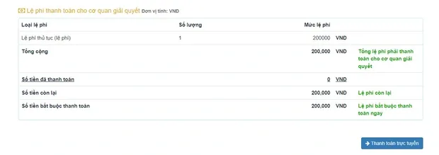 Thanh toán làm hộ chiếu gắn chip điện tử online