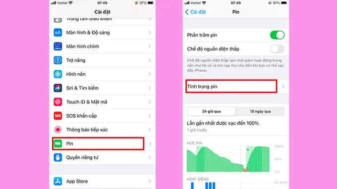 Kiểm tra dung lượng pin