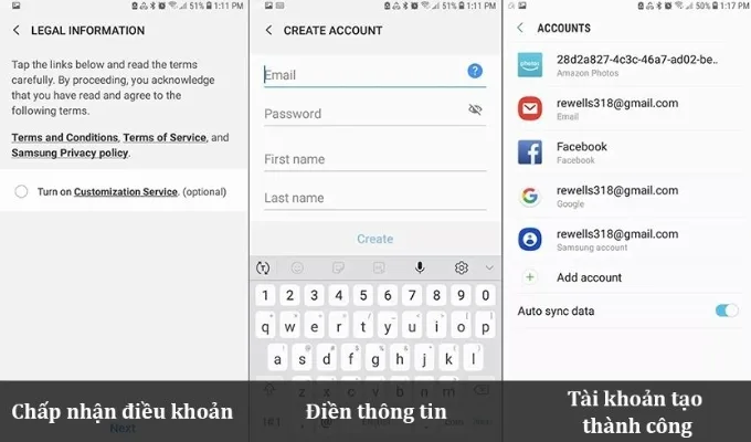 Hướng dẫn tạo tài khoản đăng nhập Samsung Cloud
