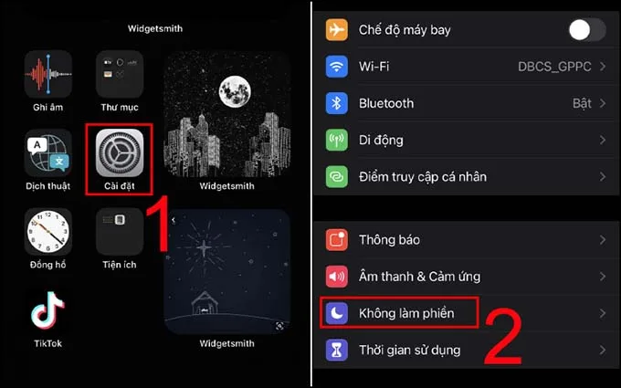 Tắt chế độ không làm phiền trên iPhone