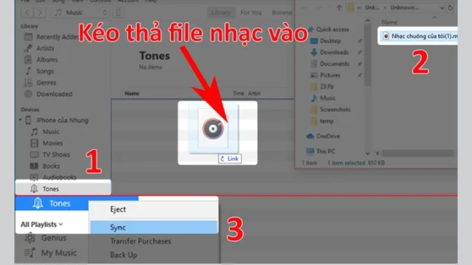 Bước 4: Thêm nhạc chuông vào iPhone