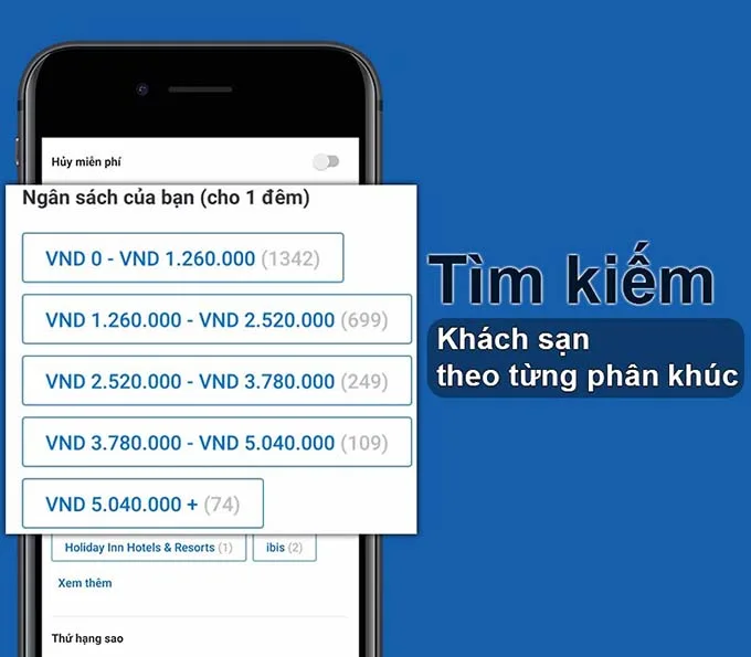 Giúp người dùng tìm kiếm khách sạn theo từng phân khúc khác nhau