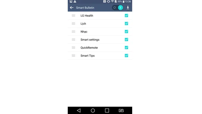 bảng tin thông minh lg g7 thinq
