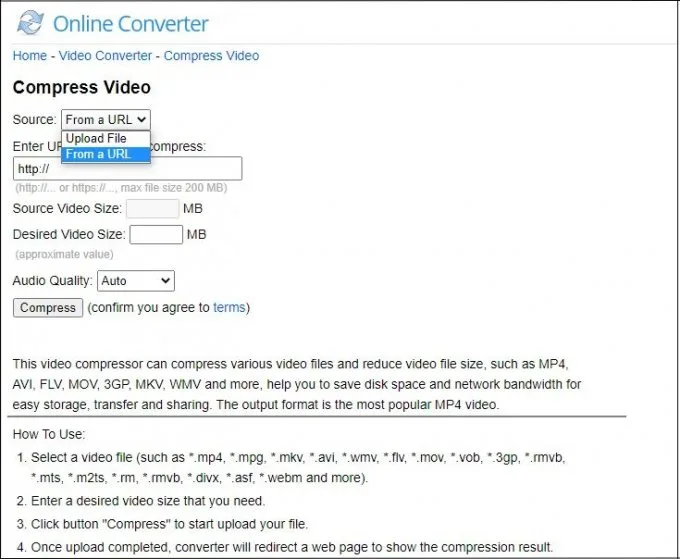 Giảm dung lượng video trên Converter