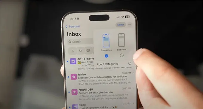 Tính năng Mail mới: Tổ chức thông minh hơn