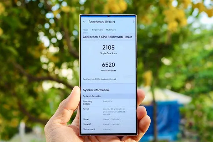 Điểm số hiệu năng Samsung S24 Ultra cực kỳ ấn tượng