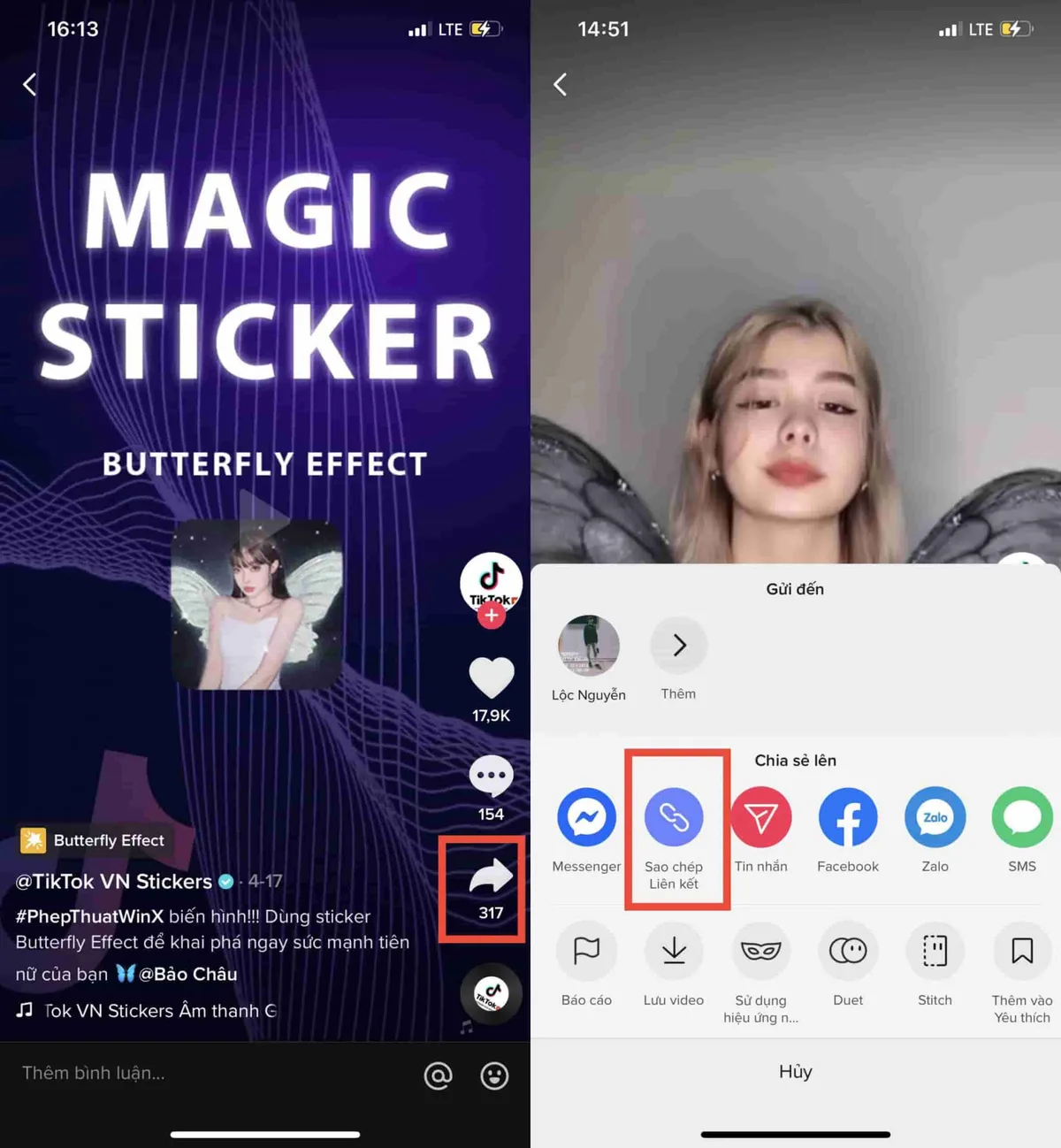 Tải video TikTok không logo qua SnapTik qua điện thoại