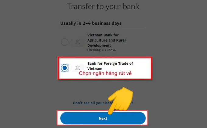 Cách lấy lại tiền, rút tiền hoàn lại từ Paypal về ngân hàng