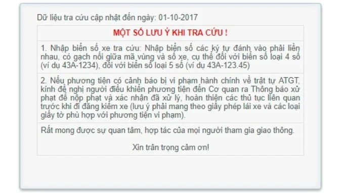 Một số lưu ý quan trọng cần biết khi kiểm tra phạt nguội