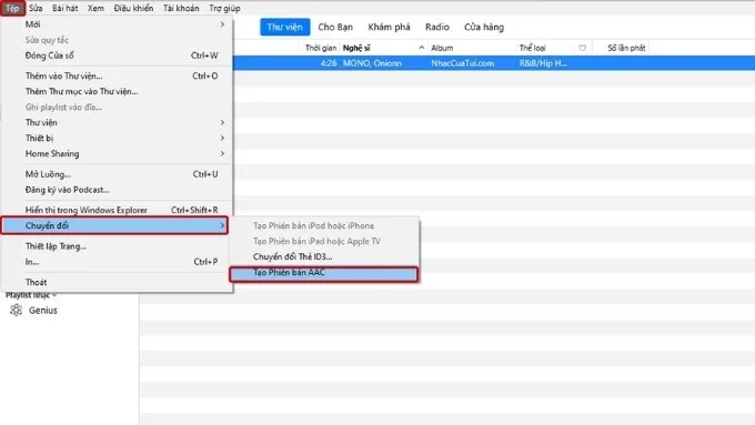 Cài nhạc chuông cho iPhone qua iTunes máy tính