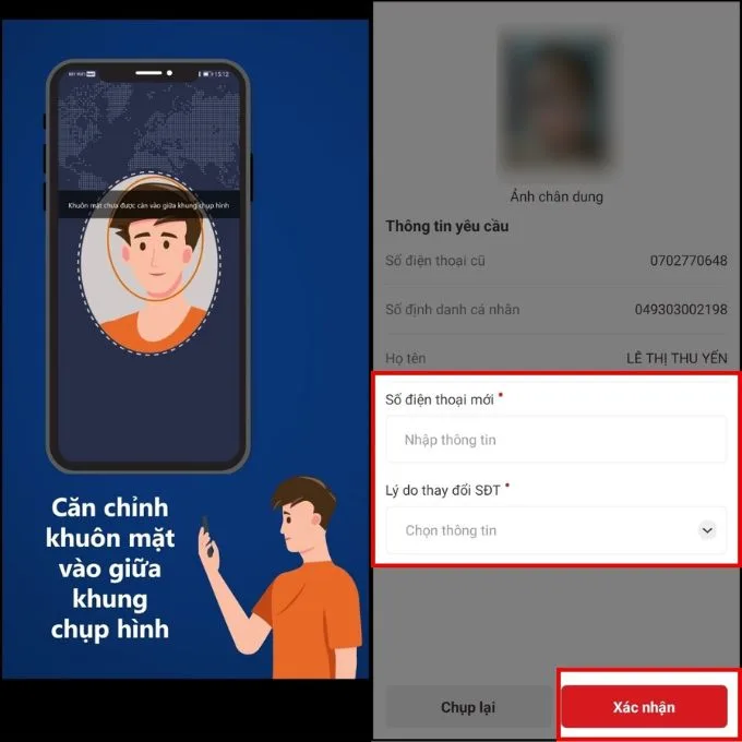 Đổi số điện thoại trên ứng dụng VNeID