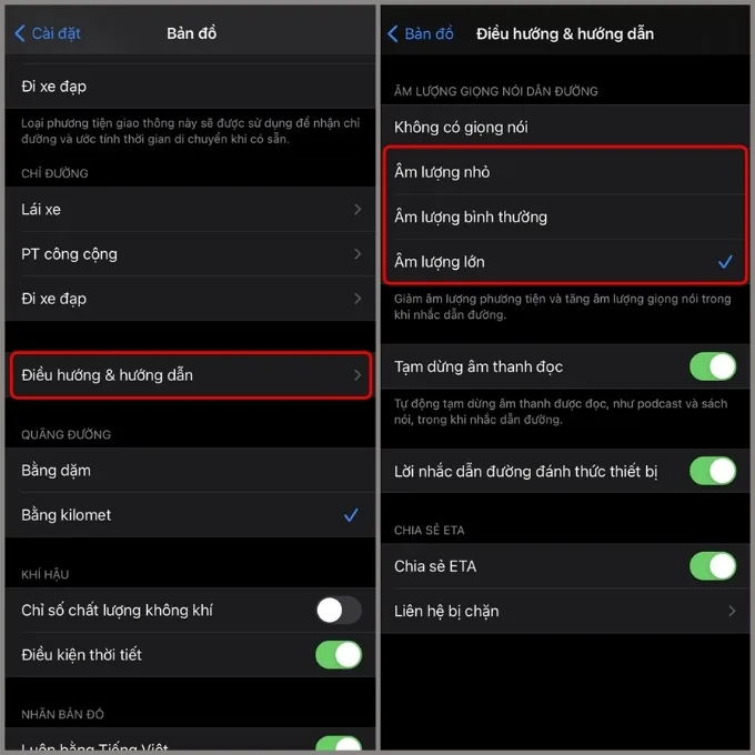 Cách bật chỉ đường bằng giọng nói trên iPhone với Apple Maps