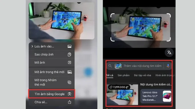Tìm kiếm bằng hình ảnh gián tiếp trên iPhone