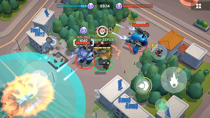 Little Big Robots. Mech Battle gameplay