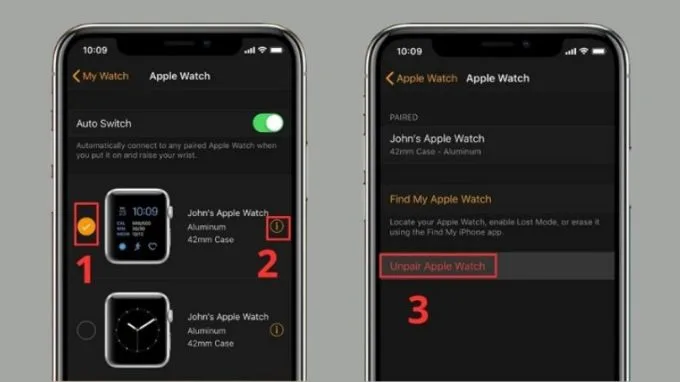Cách hủy ghép đôi Apple Watch cũ với iPhone