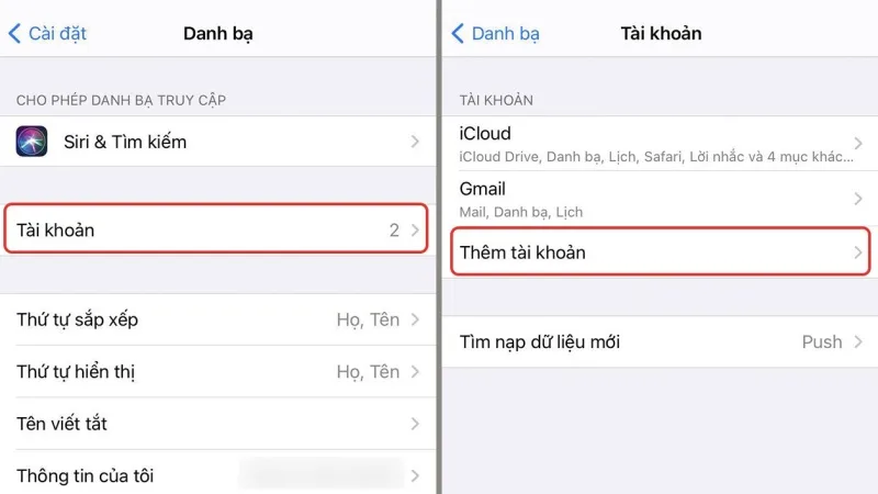 Đồng bộ danh bạ iPhone lên Gmail