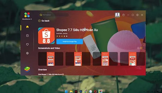 Cách tải Shopee trên máy tính thông qua phần mềm giả lập Android