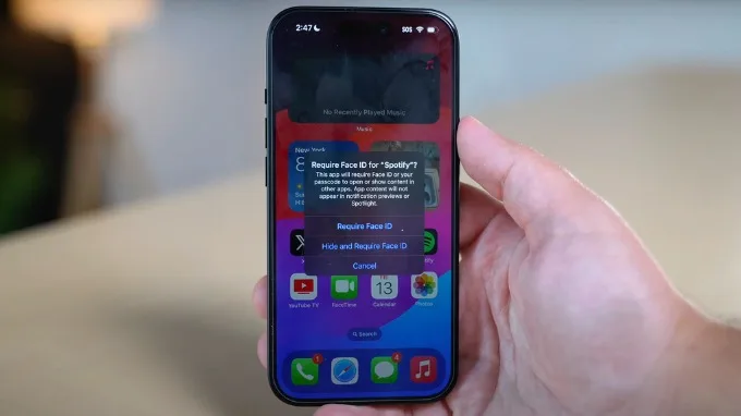 Khóa và ẩn ứng dụng bằng Face ID