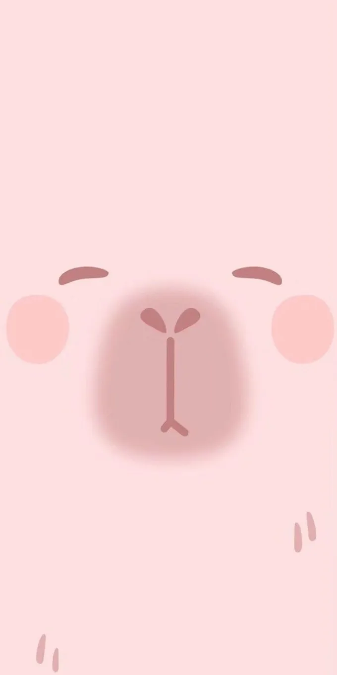 Hình nền Capybara màu hồng
