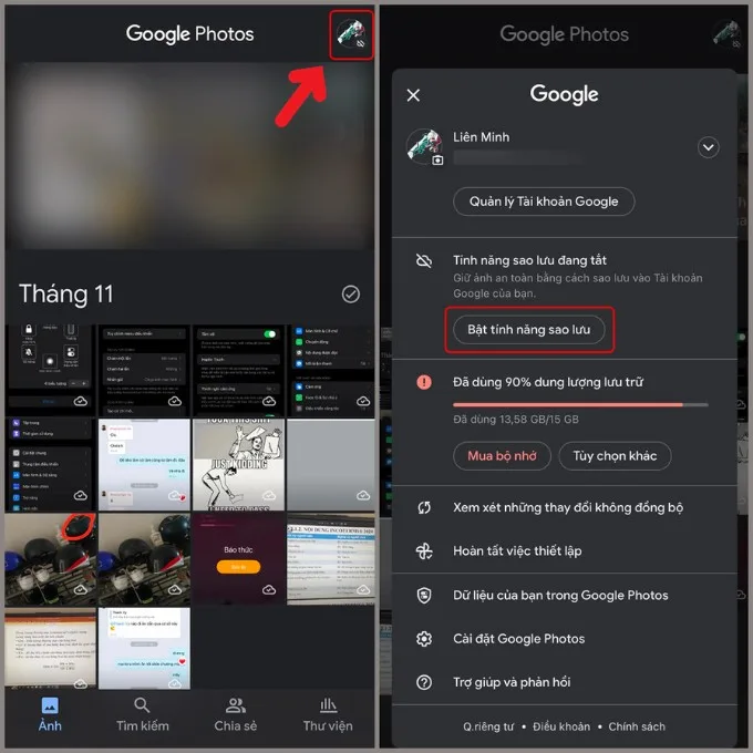 Chuyển hình ảnh từ iPhone sang Android trên Google Photos