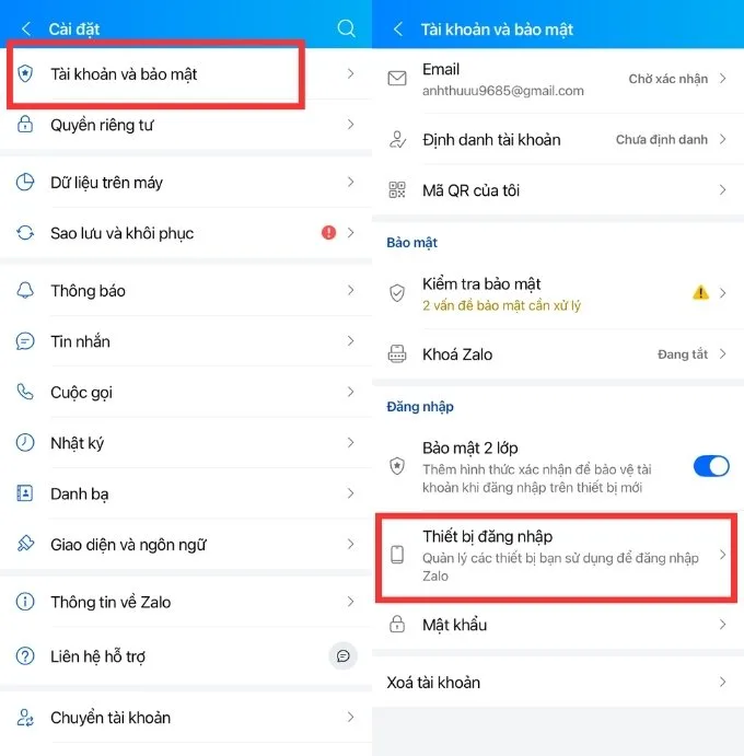 Cách xem lịch sử truy cập và đăng xuất Zalo từ xa