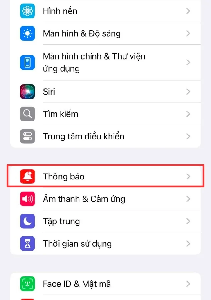 Tắt thông báo từng ứng dụng trên màn hình khóa iPhone