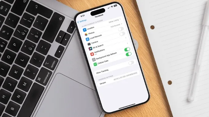 Điều chỉnh quyền truy cập cho Facebook