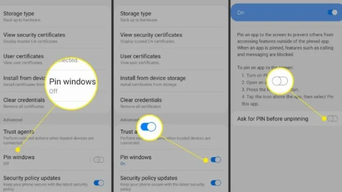 Cách khóa ứng dụng trên Samsung bằng tính năng ghim màn hình