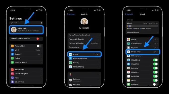 Cách kích hoạt iCloud Private Relay