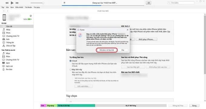 Cách reset iPhone trên máy tính qua ứng dụng iTunes