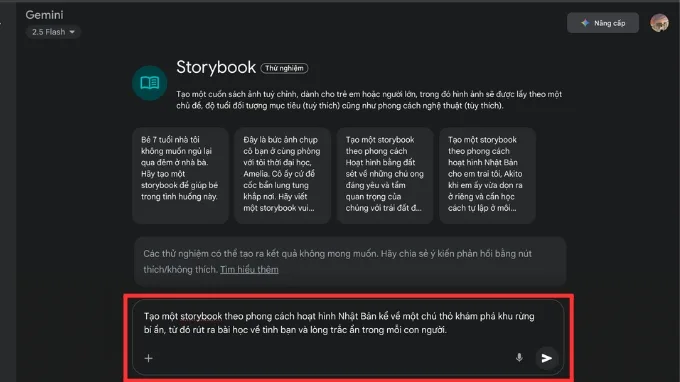 Cách tạo sách truyện bằng AI với Gemini Storybook