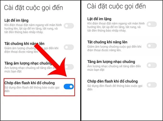 Tắt đèn flash