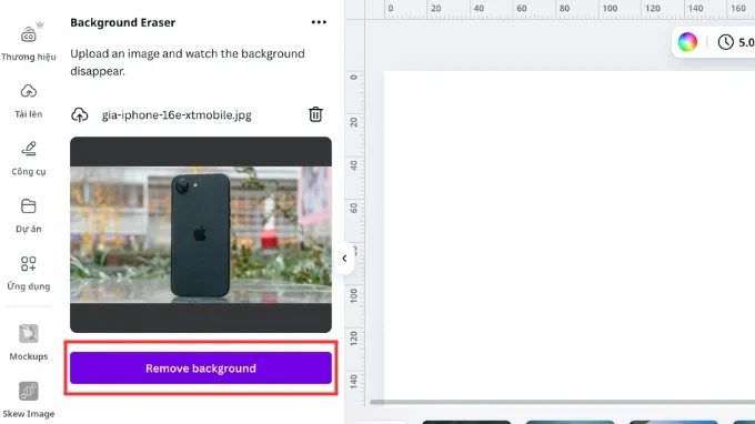 Cách tách nền trên Canva miễn phí