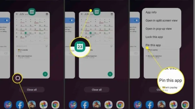 Cách khóa ứng dụng trên Samsung bằng tính năng ghim màn hình