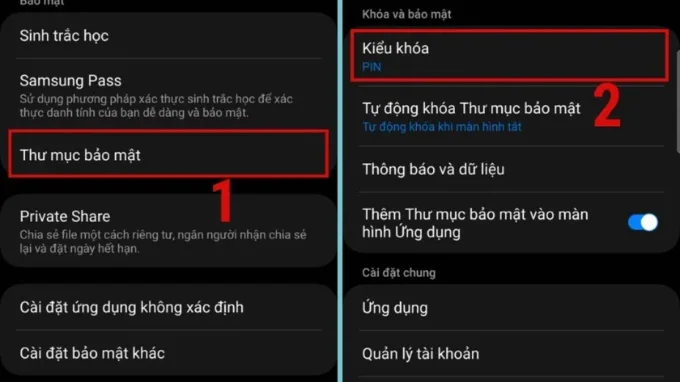 Cách khóa ứng dụng trên Samsung bằng thư mục bảo mật