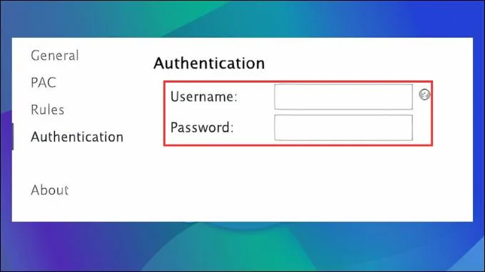 Nhập mật khẩu Proxy để đăng nhập
