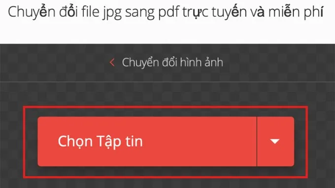 Chuyển ảnh sang PDF trên Convertio