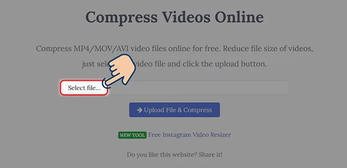 Sử dụng Youcompress để giảm dung lượng video